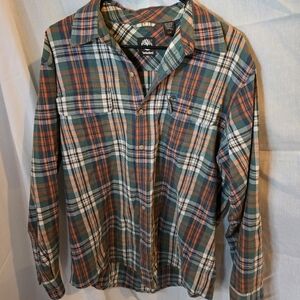 Mens Large Plaid Timberland Long Sleeve Shirt